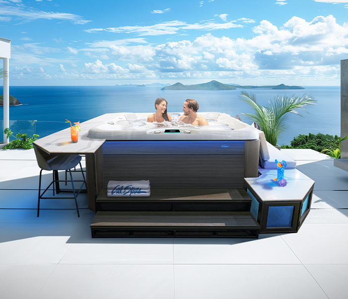 Calspas hot tub being used in a family setting - Colorado Springs
